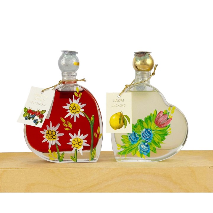 Bottiglie decorate Cuore